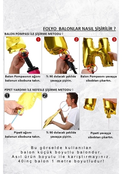 Y Harfi Gümüş Folyo Balon 100 Cm 40 Inç 1 Metre Silver Çok Renkli