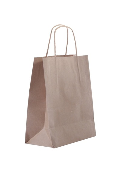 Büküm Saplı Kraft Kağıt Çanta 25'Li 20X10X22