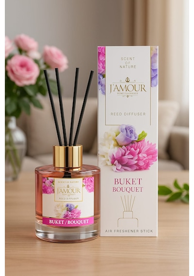Çiçek Buket Kokulu Çubuklu Oda Kokusu 100 Ml Çiçeksi Ve Kalıcı Ferahlık Buket