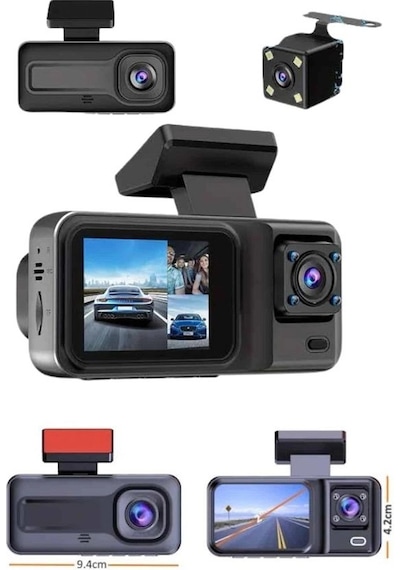 Dvr Araç İçi Kamera Ön Ve İç Kamera 2 İnç Ekranlı Çift Kamera 05263478