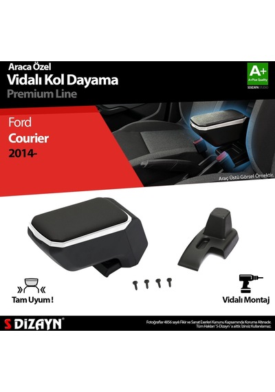 Ford Courier Kol Dayama Kolçak Abs Vidalı Gri 2014 Üzeri A+kalite
