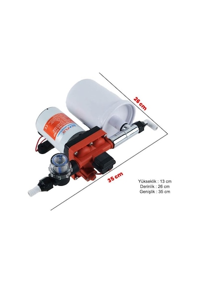 Seaflo 12 Volt 2 Lt Tanklı Otomatik Tekne, Karavan Hidroforu 18.9 Lt/dk 3.7 Bar