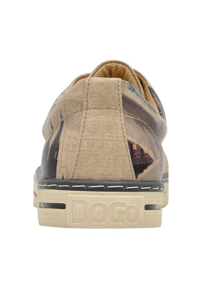 Kadın Vegan Deri Bej Sneakers - Warner Bros Gryffindor Gang Harry Potter Tasarım Çok Renkli