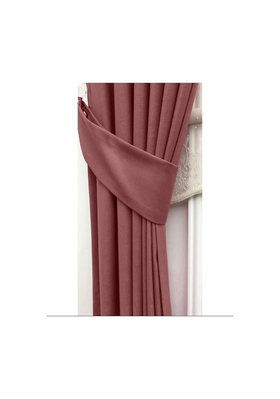 Evdepo Home Deniz Soft Pileli Fon Perde Gül Kurusu Gülkurusu