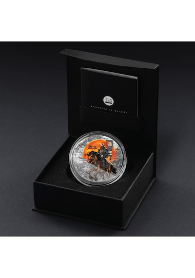 Agakulche Siyah Samuray Gümüş Sikke Coin