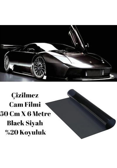 Guard Çizilmez Cam Filmi 50 Cm X 6 Metre Black Siyah %20 Koyuluk