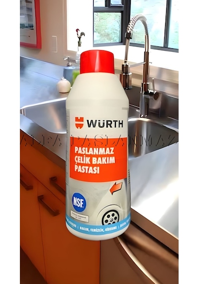 Würth Paslanmaz Çelik Yüzeyi Parlatma Temizleme Bakım Pastası