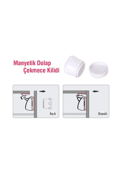 Miny Baby Manyetik Çekmece-Dolap Kilidi Çok Renkli