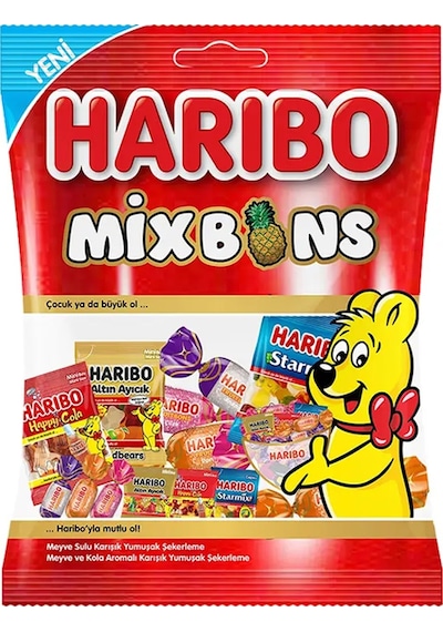 Haribo Mixbons 325 Gr. Helal Sertifikalı Meyve Sulu Yumuşak Şeker