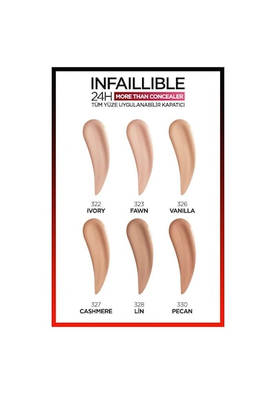 L'Oreal Paris Infaillible Tüm Yüze Uygulanabilir Kapatıcı 322 Ivory