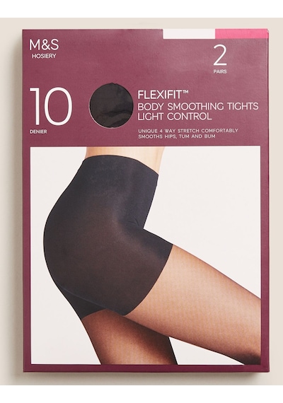 Marks & Spencer 2'li Flexifit 10 Denye Külotlu Çorap Seti Siyah