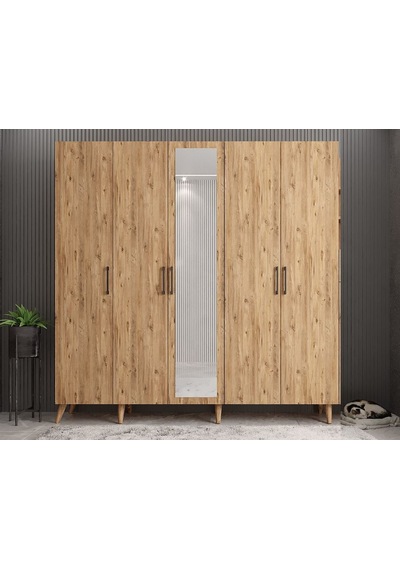 Açelya Portmanto Vestiyer Çam - Montaj Dahil 175cm M12