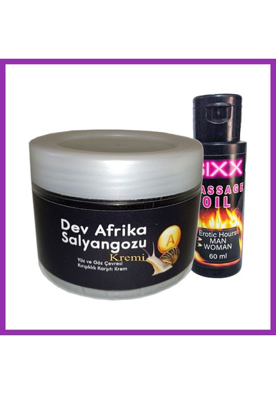 Bezos Bonie Giant Ksıxx:26 Afrikasalyangozu Kremi Yaşlanma Kàrşıtı Dev Salyangoz 100ml + 60 Ml Sıxx Masaj Yağı Bty