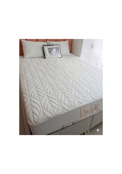 Konfor Cottony Fitted Su Geçirmez Pamuklu Ve Ses Yapmayan Yatak Koruyucu Alez Beyaz - 744568040 Beyaz