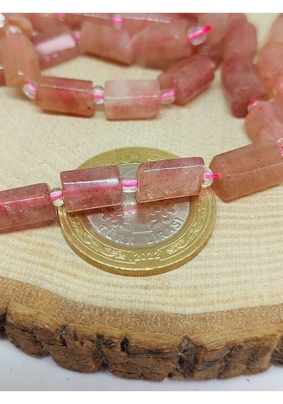 Çilek Kuvars Taşı 6x10mm Dizi 49912 Çok REnkli