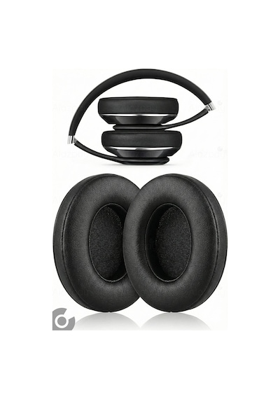 Beats Solo 2 Solo 3 Uyumlu Yumuşak Deri Kulaklık Pedi Sünger Yastığı Pedi Siyah
