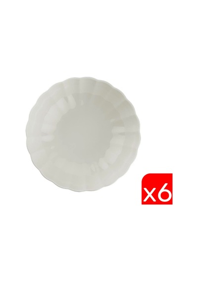 Kütahya Porselen Bone Luz Krem Çorba Kasesi 15cm 6 Lı Çok Renkli