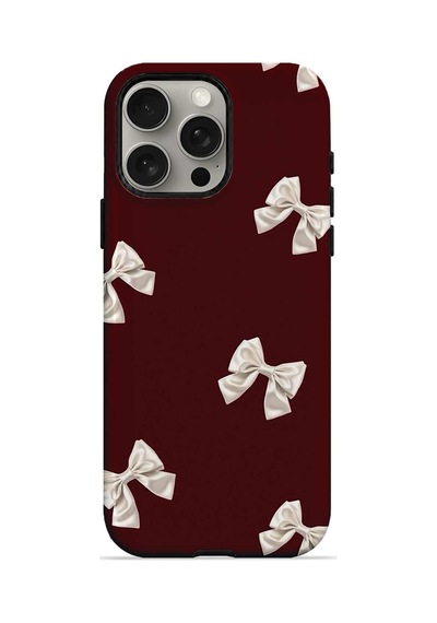 Velvoria Valestra Ivory Bow Scatter Apple iPhone Uyumlu 15 Pro Darbe Korumalı Kılıf Valestra Select - Ivory Bow Scatter