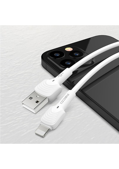 Recci Rtc-n26l Usb-a To Lightning Hızlı Şarj Özellikli Data Ve Şarj Kablosu 1m Beyaz
