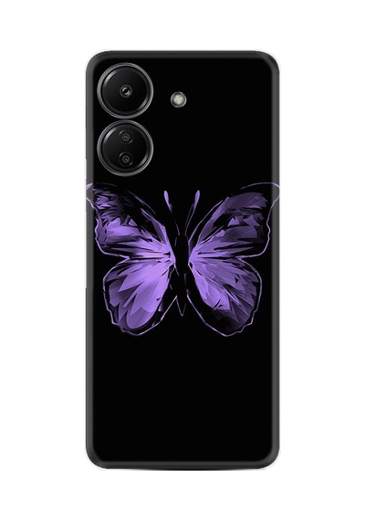 Tecno Spark Go 2024 Kılıf Desenli Silikon Platinium Series Black Butterfly 1879
