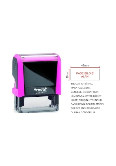 Trodat 4912 - İsim-ünvan-firma-şirket-doktor Kaşesi Siyah N11.21820