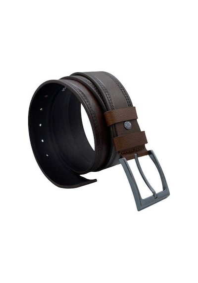 Süzer Deri 4 Cm. Spor Hakiki Deri Dikişli Kemer Kahverengi Kahverengi
