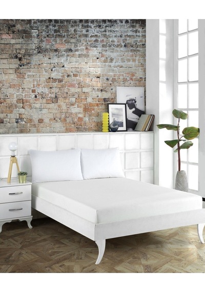 Çift Kişilik Penye 160x200 Lastikli Beyaz