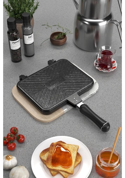 Stevig Usta Tostçu Granit Döküm Ocak Üstü El Tost Makinesi St-101 - Hyt