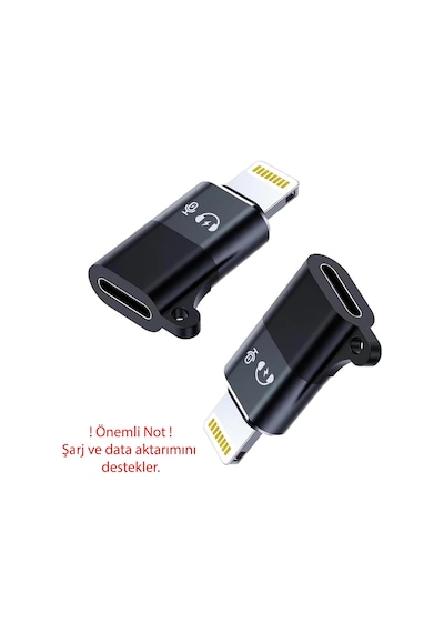 Cl2 Lightning Usb C Şarj Ve Data Aktarım Destekli Kulaklık Adaptörü Dönüştürücü, 2 Adet Aux S