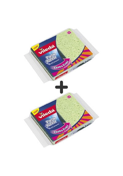 Vileda Parlak Konfor Düz Bulaşık Süngeri 2 x 2'li