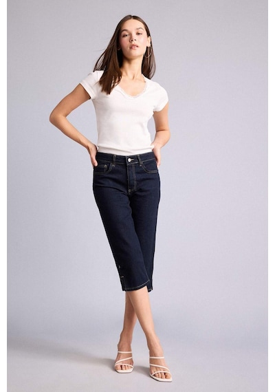 Defacto İndigo Kapri Jean Pantolon I0177ax26hsnm82 Mavi-nm82