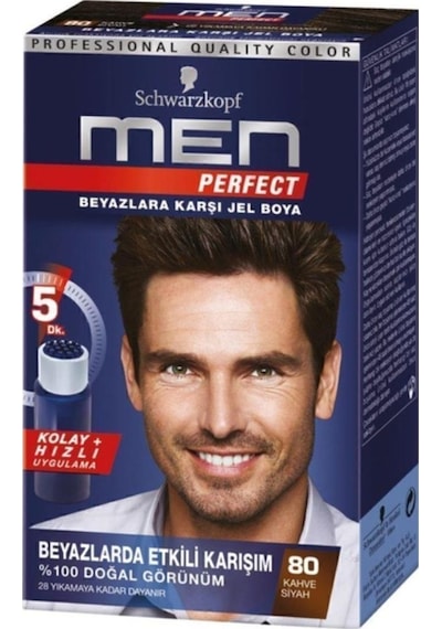 Schwarzkopf Men Beyaz Renk Kırıcı Saç Boyası 80 Siyah Kahve