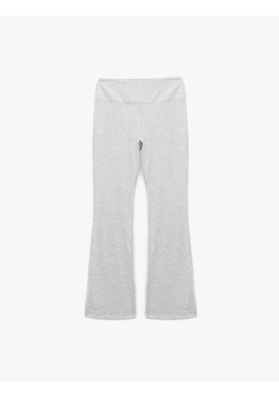 Koton Yüksek Bel Slim Fit İspanyol Paça Spor Tayt Gri Melanj 6wak40131nk Gri Melanj