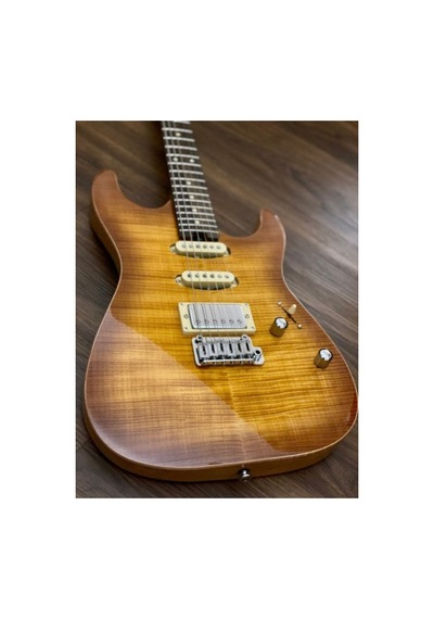 Soloking Ms-1 Custom 22 Hss Fm Flat Top İn Honeyburst W/gigbag