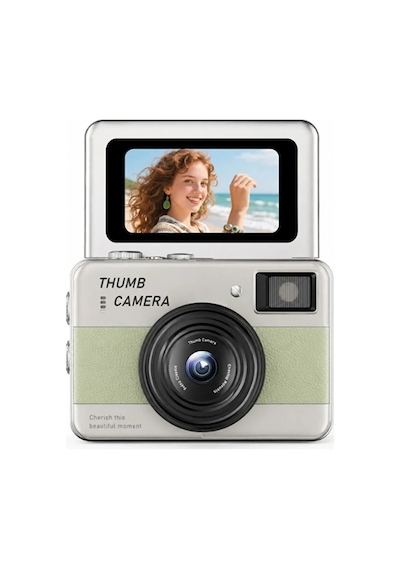 5 Adet Mini Dijital Retro Kamera 180 Dönebilen Ekran, Flaşlı Kompakt Tasarım, Selfie Vlog İçin 4k Digital Camera
