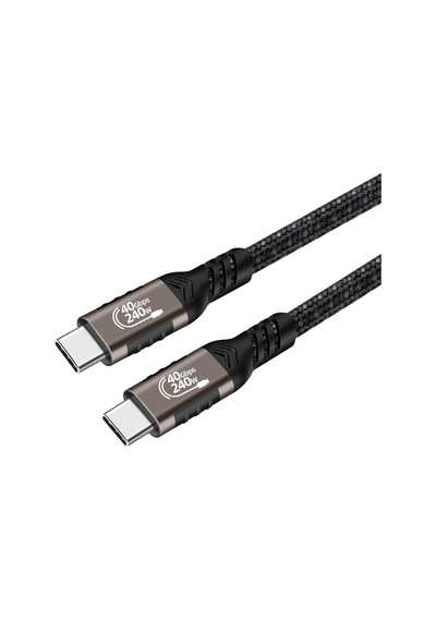 Lexroo Qg01 Type-c To Usb4 Pd Data Kablosu 240w 40gbps 8k 60hz 1.2 Metre - Siyah