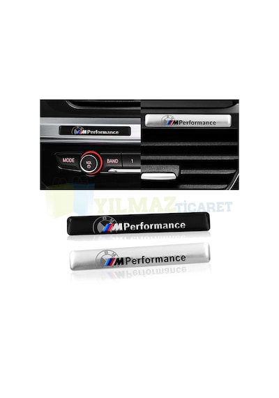 Bmw M Performance Torpido Konsol Logo Arma Metal Siyah-Gümüş 1Ad