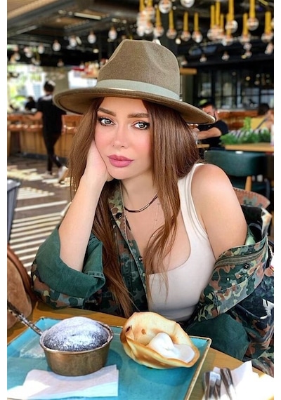 Külah Kadın Boater Haki Kovboy Panama Fötr Şapka - Standart Haki