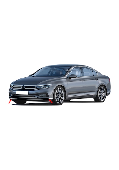 S-Dizayn Vw Passat B8.5 Krom Ön Tampon Alt Çıtası 3 Parça 2019 ve