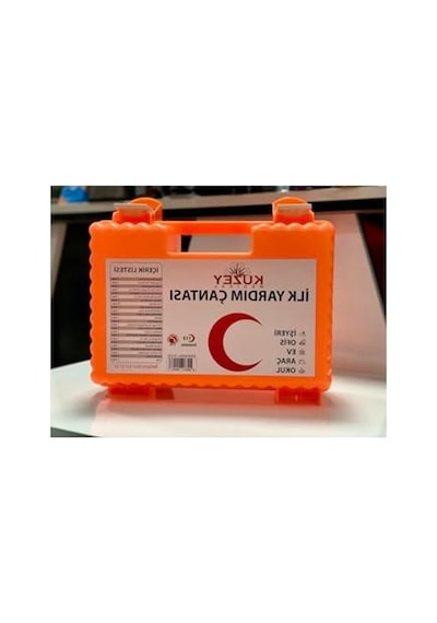 İlk Yardım Çantası, Ecza Dolabı İle Kompakt Taşıma Açık Gri