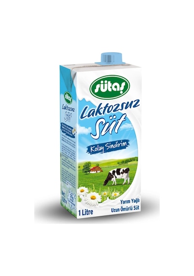 Sütaş Laktozsuz Süt 1 Lt X 6 Adet