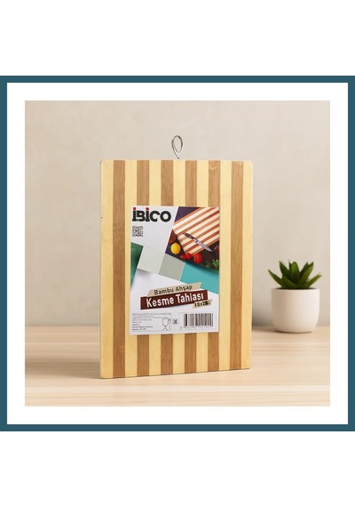 Bezos Bambu Kesme Tahtası 18x28x1.3 Cm Metal Kulplu Ob Çok Renkli