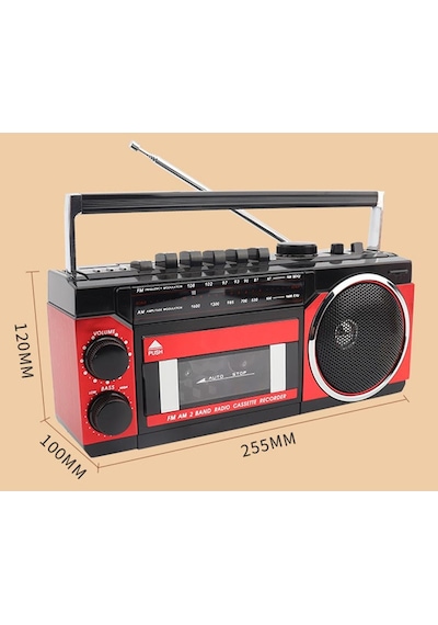 Apera Puxing PX-250BT FM Radyo USB MP3 Player Müzik Seti Kasetçalar