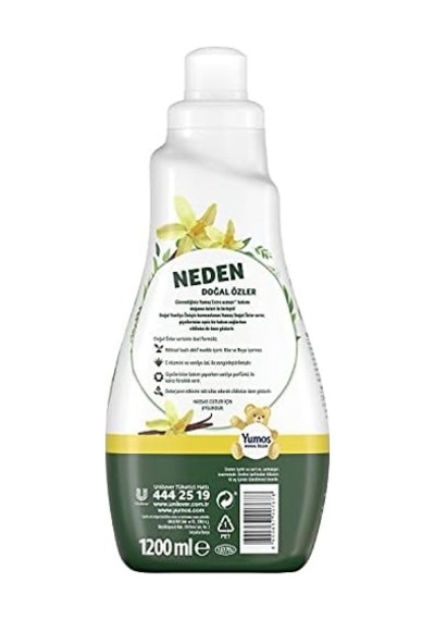 Konsantre Çamaşır Yumuşatıcısı Vanilya 1200 Ml 50 Yıkama 1 Adet 1000'li Set