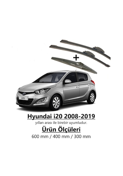 Hyundai İ20 Ön ve Arka Muz Silecek Takımı 2008-2019