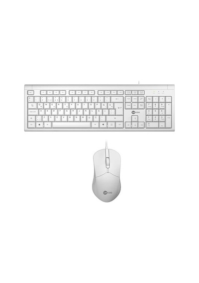 Lecoo, Cm101 Usb Kablolu Türkçe Q Klavye - Mouse Set Beyaz