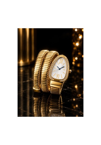 Yılan Model Kadın Kol Saati Her Bileğe Uyumludur Gold-beyaz - 288676467 Rose Gold