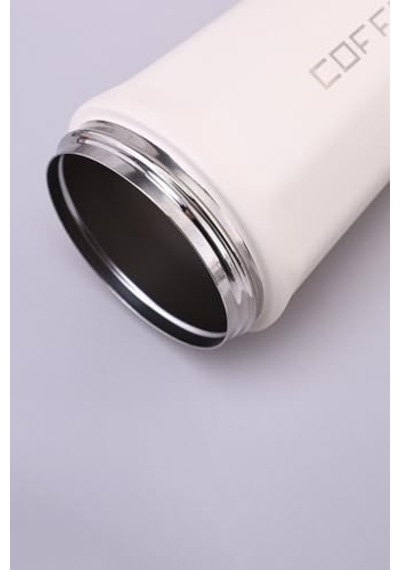Komple 304 L Çelik Beyaz 410 Ml Kahve El Termos Mug Cin398by Diğer