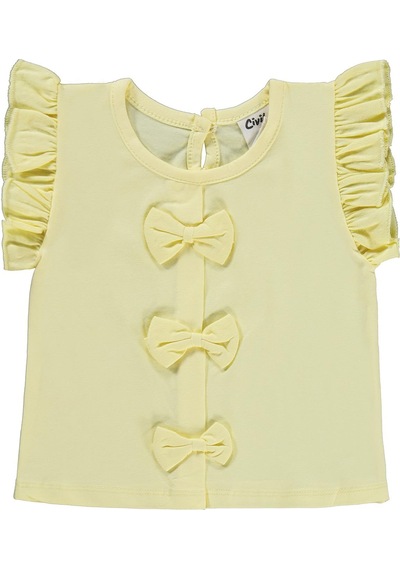 Civil Baby Mobil Fiyonklu Şortlu 6-18 Ay Takım - Sarı