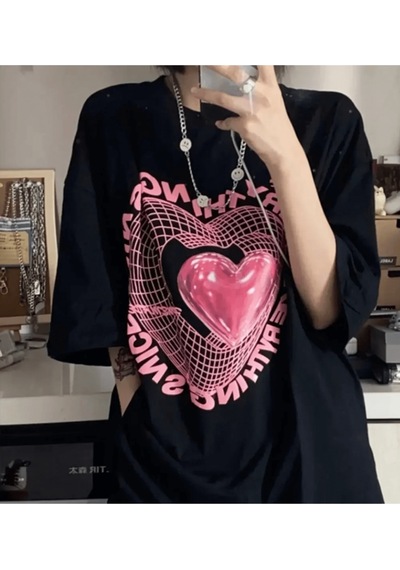 Y2k Everything Nice Yazılı T-shirt 001